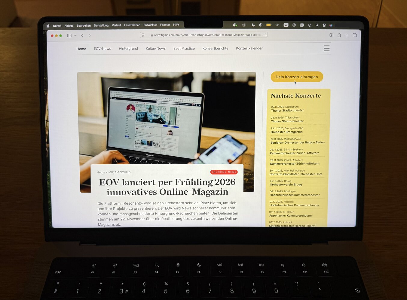 Ein Designentwurf des Online-Magazins «Resonanz» liegt bereits vor und wurde den Delegierten in Zürich präsentiert.